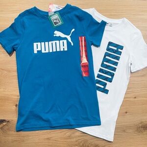 BRAND NEW w/Tags-PUMA Kids Blue and White T-Shirt Set